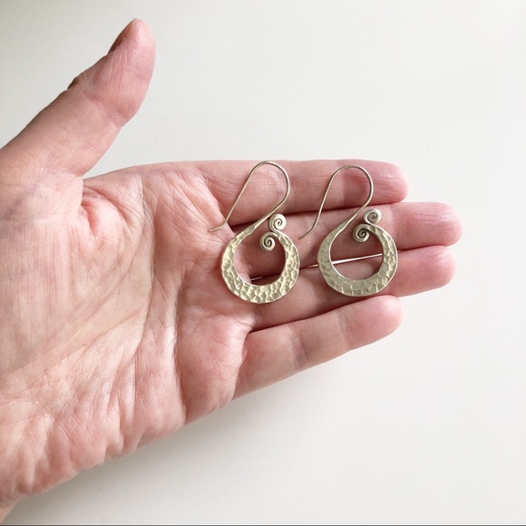 Silver Mermaid Tail Earrings - Picture 4 of 4